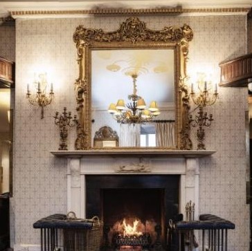 Fitzpatrick Castle Hotel - Lobby fireplace detail